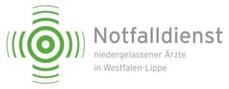 Logo mit Schriftzug Notfalldienst niedergelassener Ärzte in Westfalen-Lippe mit grünem Kreuz