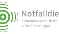 Logo mit Schriftzug Notfalldienst niedergelassener Ärzte in Westfalen-Lippe mit grünem Kreuz