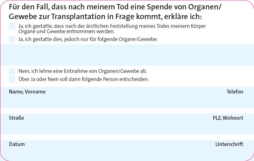 Ja Zur Organspende